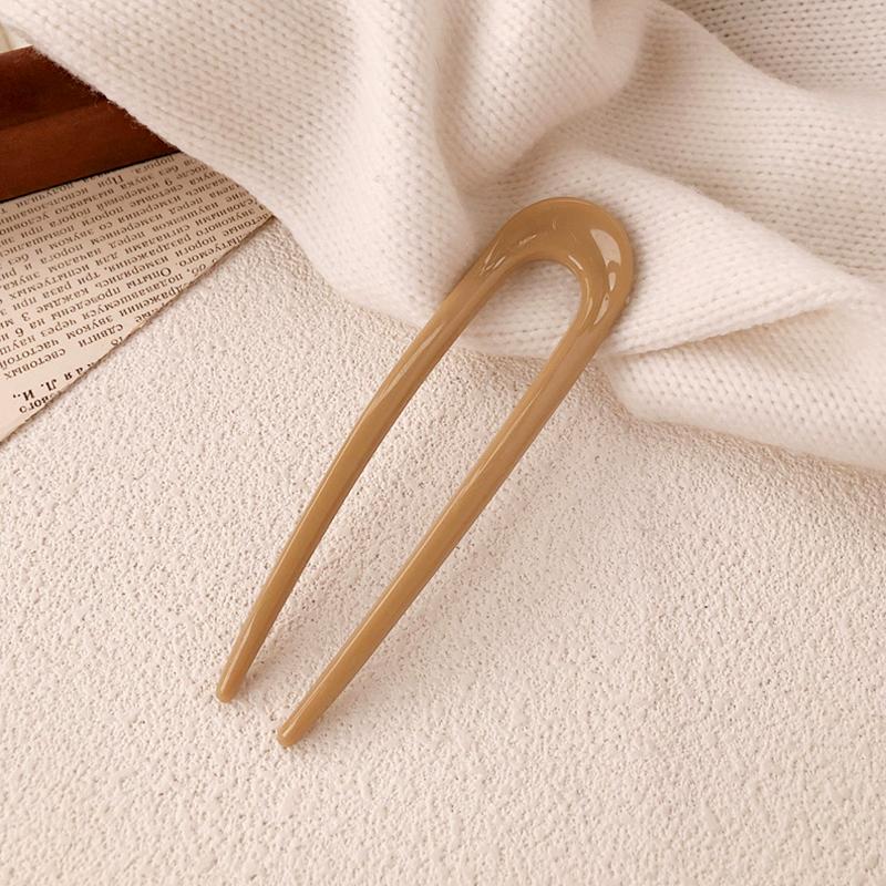 1Pc U-shaped Minimalist Hairpin Fashion Hair Sticks Women's Plastic Women Headwear Accessories