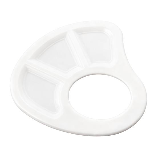 

Акрилова палітра для фарб Ручна лоток для змішування кольорів Портативна віялоподібна конструкція з жолобками Міні-палітра для художників Студентів 1pc Right Hand