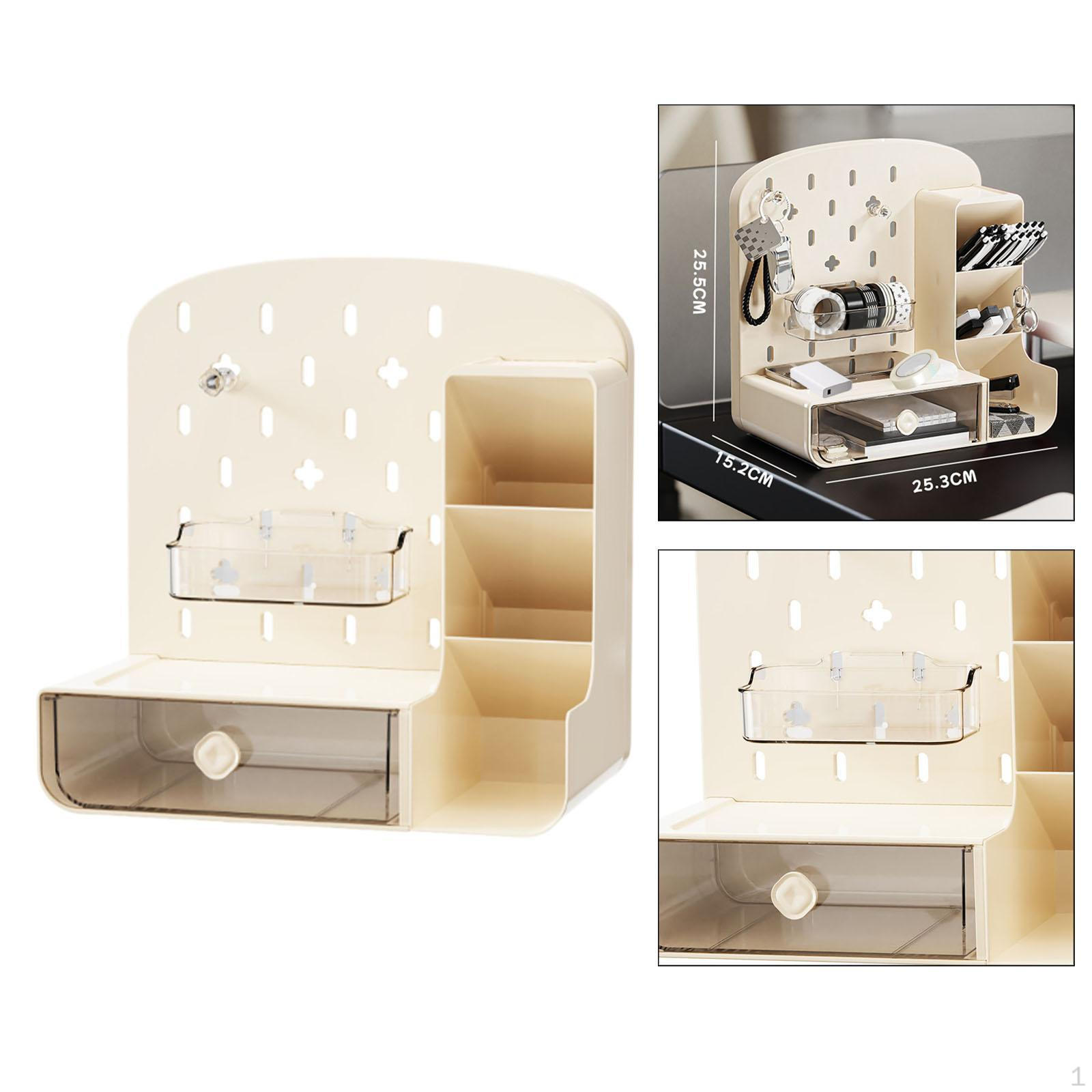 Настольная доска-органайзер с аксессуарами украшениями держателем для карандашей и канцелярских принадлежностей Beige 2174₽