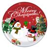 10Pcs/Set Disposable Tableware Set Spoon Fork Happy New Year Merry Christmas Party Supplies Paper Plates X-mas Party Decorations