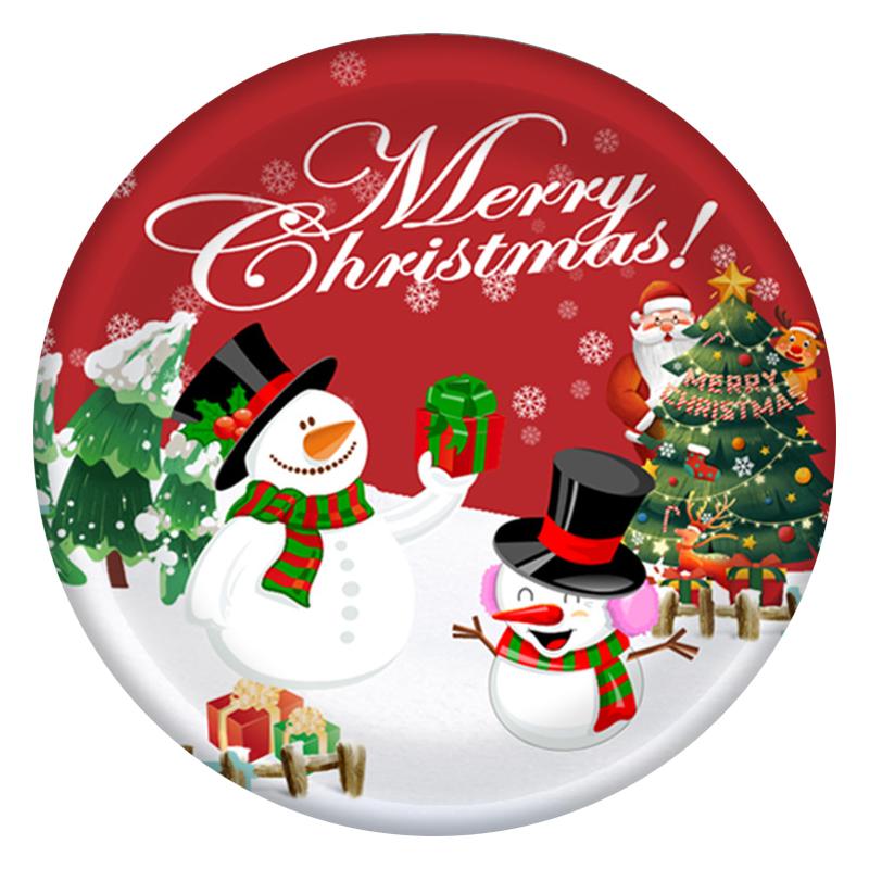 10Pcs/Set Disposable Tableware Set Spoon Fork Happy New Year Merry Christmas Party Supplies Paper Plates X-mas Party Decorations