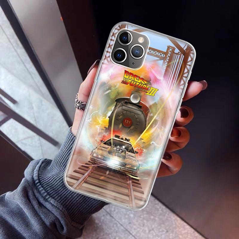 Back To The Future DeLorean Time Machine Phone Case For iPhone 17 Air 11 13 Mini 14 15 Plus 16 12 Pro Max 16E SE 7 8 Pattern Sof