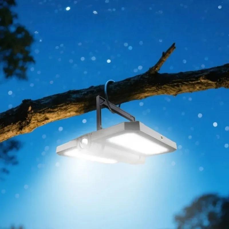 Luz de Acampamento LED Recarregável para Exterior Esticável Extra Longa Dobrável Alto Brilho À Prova D'água Tenda Lanterna de Busca Portátil Acampamento
