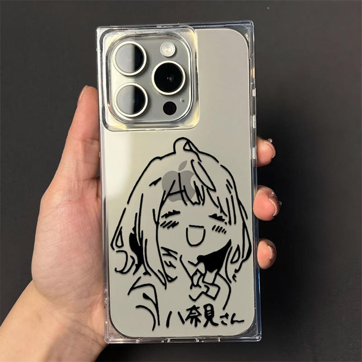 

Transparent Ice Crystal Square Cartoon Mobile Phone Case for Apple Mobile Phone Protective Case Full Coverage TPU Soft Shell Girls Creative Ins Style For iPhone 17PROMAX