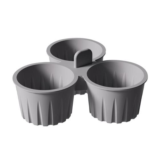 Silicone Cake Mold for Air Fryer Non-Stick Boiled Egg Tart Mold Pudding серый