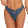 Ladies Spring and Summer Hollow Low Waist Ice Silk No Trace Thong Underwear