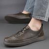 Men's shoes 2025 summer new Korean version trendy leather casual shoes teenagers daily classic outdoor versatile board shoes