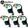 Summer Hawaii Theme Party Supplies Toucan Helium Balloons Banner Green & Multicolor Tropical Toucan Party Decoration Favors