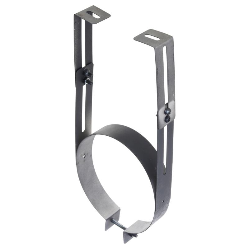 Portable Chimney Pipe Clamps Adjustable Sturdy Stainless Steel Holders for Wall Support Diameter 150 Mm Designs