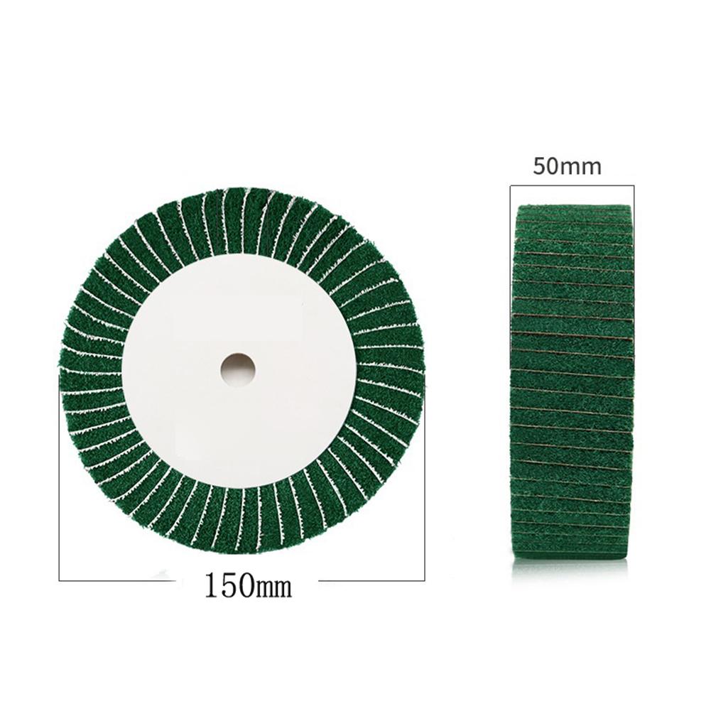 6inch Non-woven Flap Scouring Pad Grinding Wheel Polishing Disc Nylon Abrasive Household Power Manual Tool Accessories