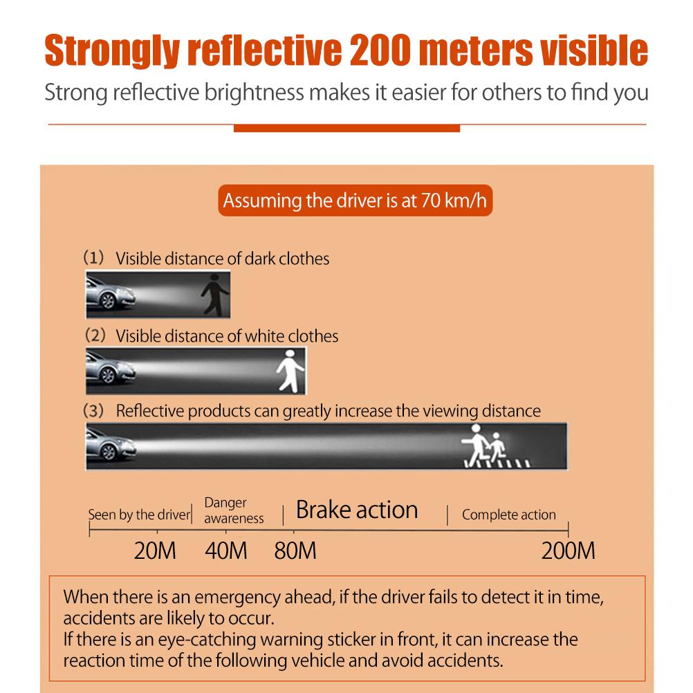 12Pcs Ghost Reflective Bag Pendant Tags Safety Gear for Outdoor Sports Night Running Cycling