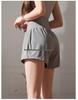 White High-Waisted Quick-Dry Fitness Shorts