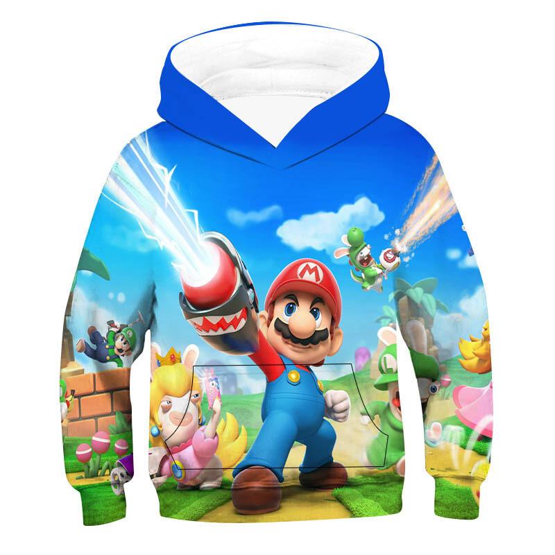 Super Mario Brothers Mario Children's Versatile Sweater Cosplay Spring and Autumn Anime Hoodie Jacket Men