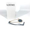 LOEWE Accessories Brooch Metal / Leather Gold/blue Unused