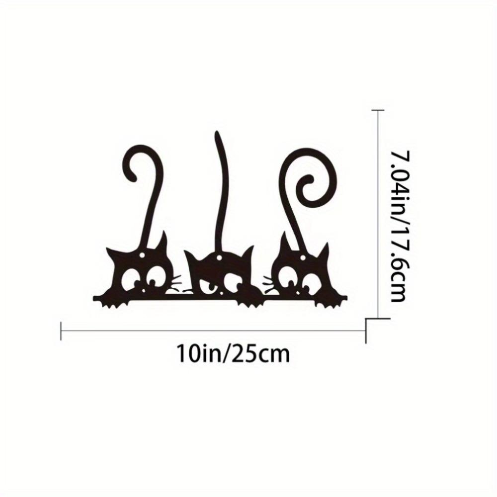 Charming Cat Metal Wall Art Elegant Living Room and Bedroom Decor Sculpture