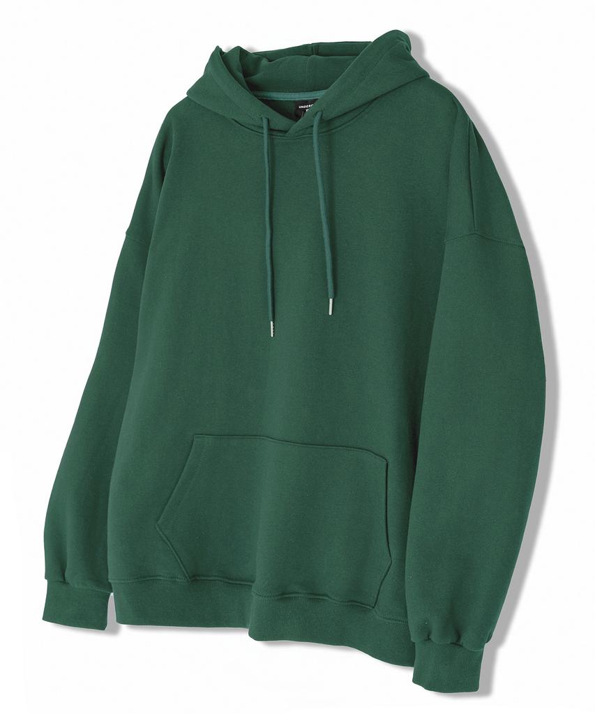Authentic Relaxed Basic Hoodie Green