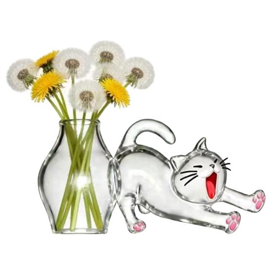 Cat Whiskers Holder Refrigerator Magnet, Transparent Cat Furs Keepsake Vase Fridge Magnet, Pet Memorial Decoration for Home, Kitchen