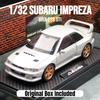 1/32 Subaru Impreza WRX 22B STI Toy Car Model Diecast Metal Vehicle Miniature Sound & Light Pull Back Collection Gift Kid