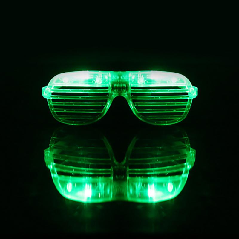3 Neon Colours Eyeshade Lampshade Luminous LED Glasses for Christmas Party Mardi Gras Decor and Festive Party Glasses