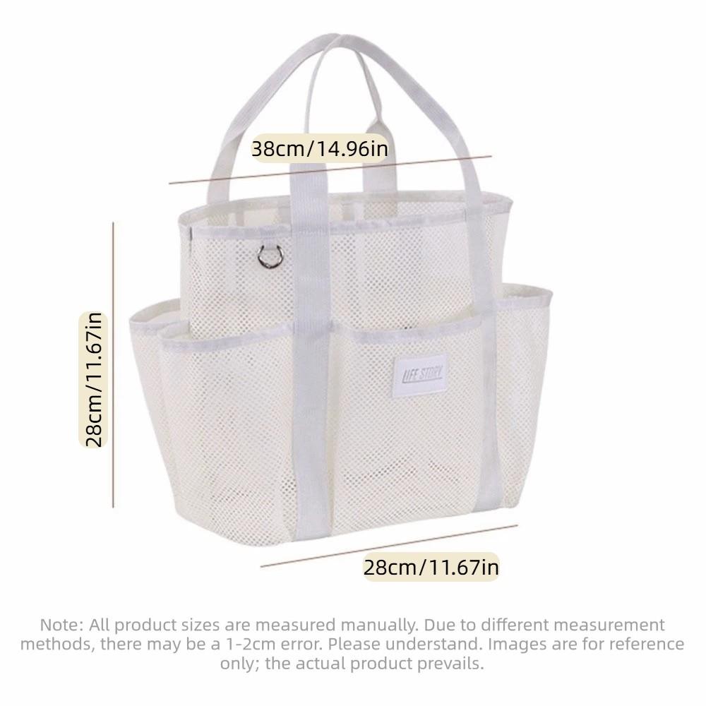 Multi Functional Pockets Mesh Beach Bag Multi-level Zoning Toiletry Organizer  Cruise Travel
