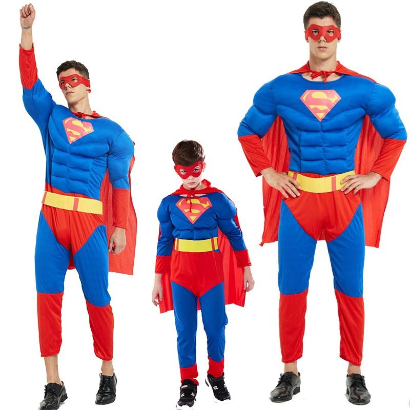 Exquisite Superman Superhero Christopher Reeve Muscle Jumpsuit For Halloween And Cosplay