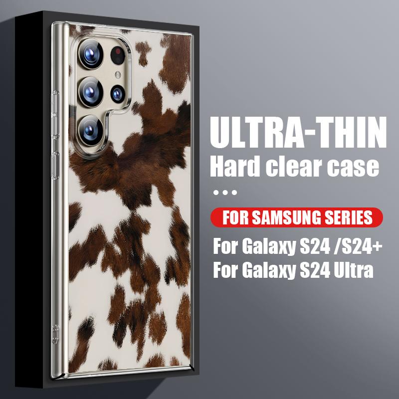 

Leopard Print Pattern Clear Phone Case For Samsung Galaxy S26 S25 S24 S23 Ultra S22 Plus S25 FE A56 A36 A26 A55 A54 A15 PC Cover Galaxy A56 5G