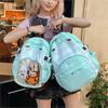 Color Block Plaid Backpack Women Large Capacity Anime Detachable 2 Way Doll Bag Ita Bag Ladies Sweet Multifunctional Daypack New