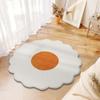 Sunflower Shape Round Carpet Cartoon Bedside Rug Non -Slip Kids Bedroom Table Floor Mats Children Soft Doormats Home Decor
