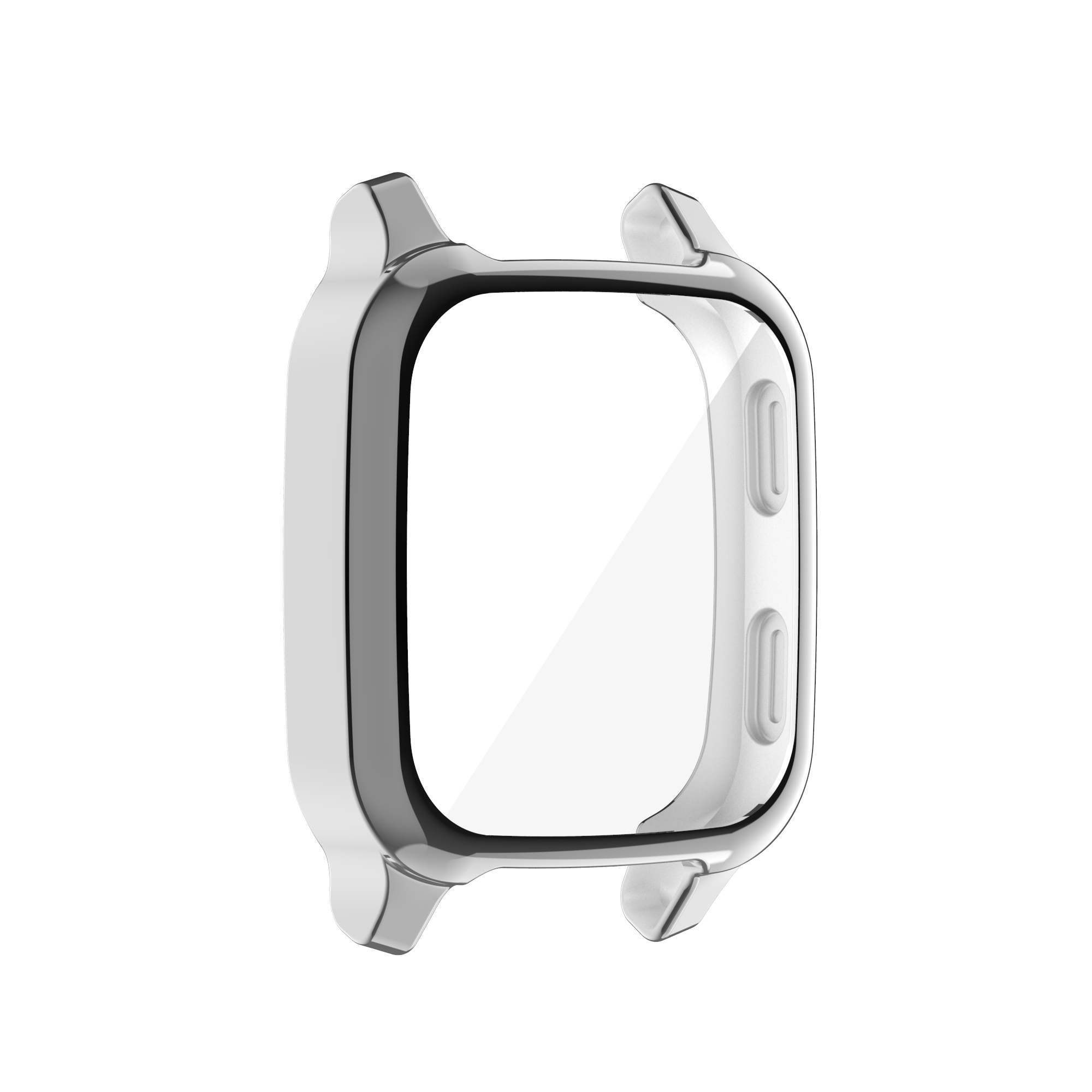 

Повний захисний чохол-накладка для Garmin Venu SQ /venu sq2/ venu sq music Смарт-захисник екрану Аксесуари Гальванічне покриття м який ТПУ case сірий колір