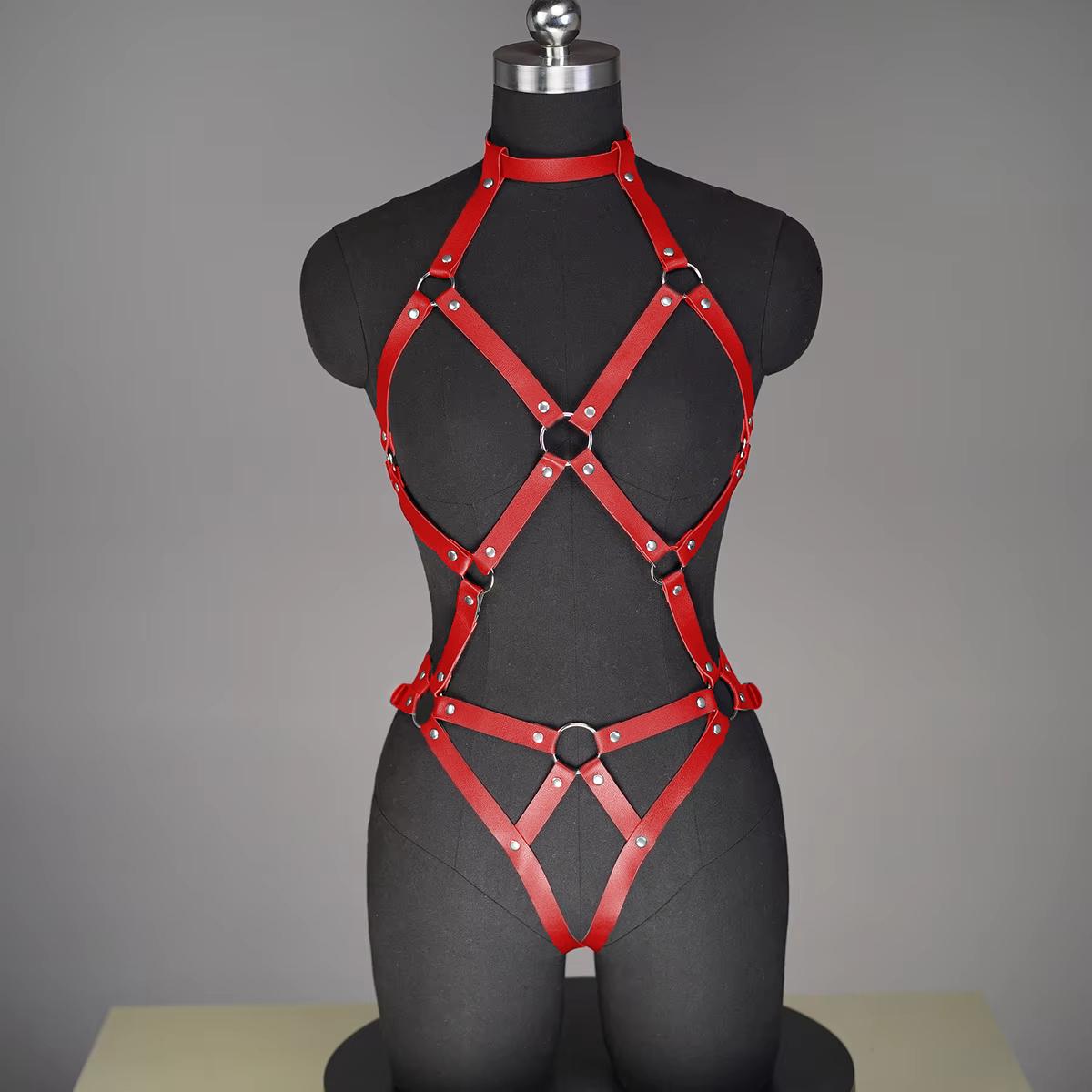 

Women Sexy Lingerie Full Body Harness Belt Bondage Thigh Garter Belt Gothic Fetish Clothing Exotic Accessories