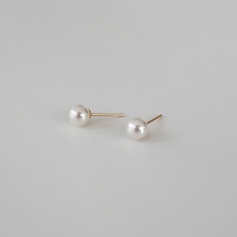 modernlike 14k gold swallow pearl earrings