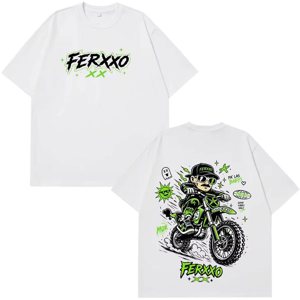 Summer Feid Ferxxo 2026 Tour Printed TShirt Unisex Hip Hop Short Sleeve Casual Loose Cotton Gothic Punk Top Tshirt