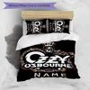 3pcs Custom Name Rock Ozzy Osbourne Bedding Set Duvet Cover Closure Includes 1 Duvet Cover & 2 Pillowcases for All Seasons Bedroom Decor