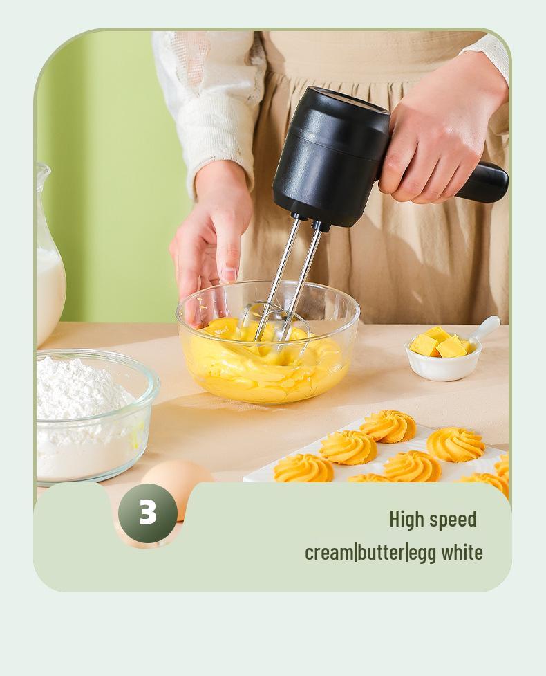 Multifunctional Wireless Egg Beater: Portable, Rechargeable Cream & Dough Mixer for Baking