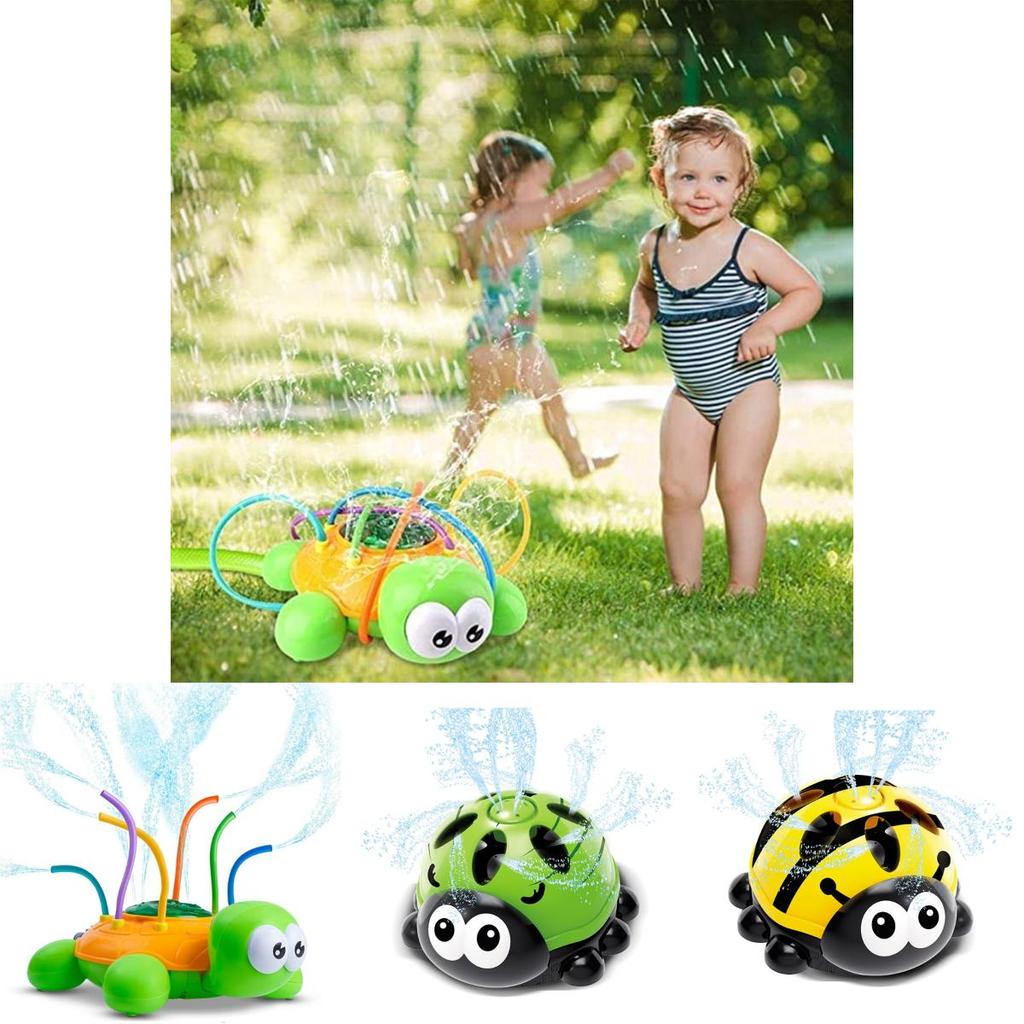 Fun Outdoor Water Play With Cute Turtle And Ladybug Sprinkler Toys For Children