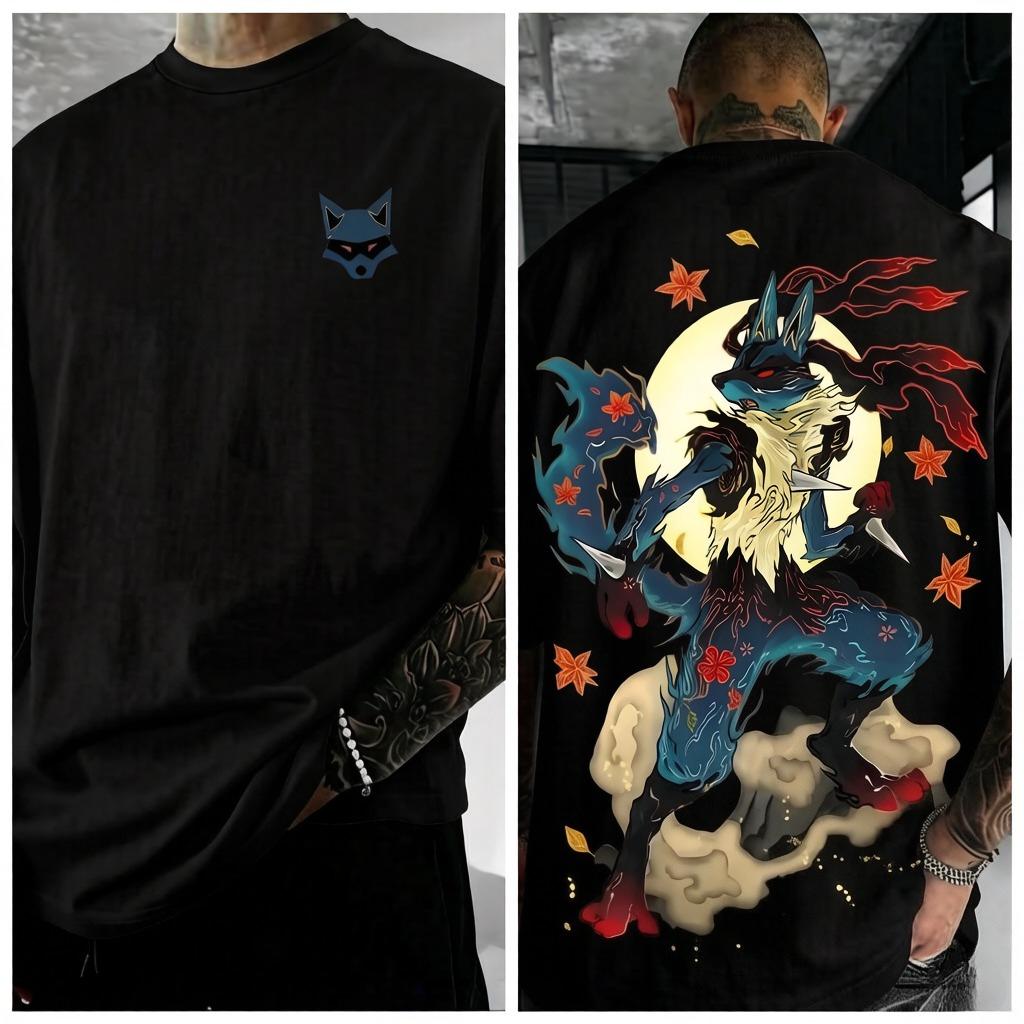 Animated Product Pattern Printed T-shirt for Men and Women Summer Cotton Street Fashion Brand Top