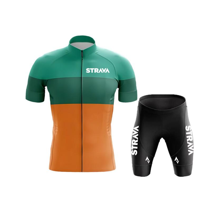 Mens Cycling Jersey Set Breathable Quick-Dry Short Sleeve Bike Sportwear Fit Comfortable