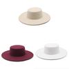 Wool Felt Top Hat With Wide Brim For Formal Events And Winter Wear