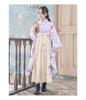 Graduation Ceremony Hakama Set for Elementary School Japanese Graduation Undergarment with Half Collar Hakama Obi with Obi Pillow Waist Lavender x