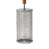 Stainless Steel Rolling BBQ Basket with Wooden Handle Rotating Grill Cage for Camping Picnics Space-Saving Nesting Design Grilling Basket for