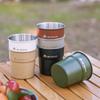 4 Stück Edelstahl Campingbecher Set 300ml Fassungsvermögen Kaffee Tee Wasserbecher Trinkgeschirr für Outdoor Reisen Camping Wandern.