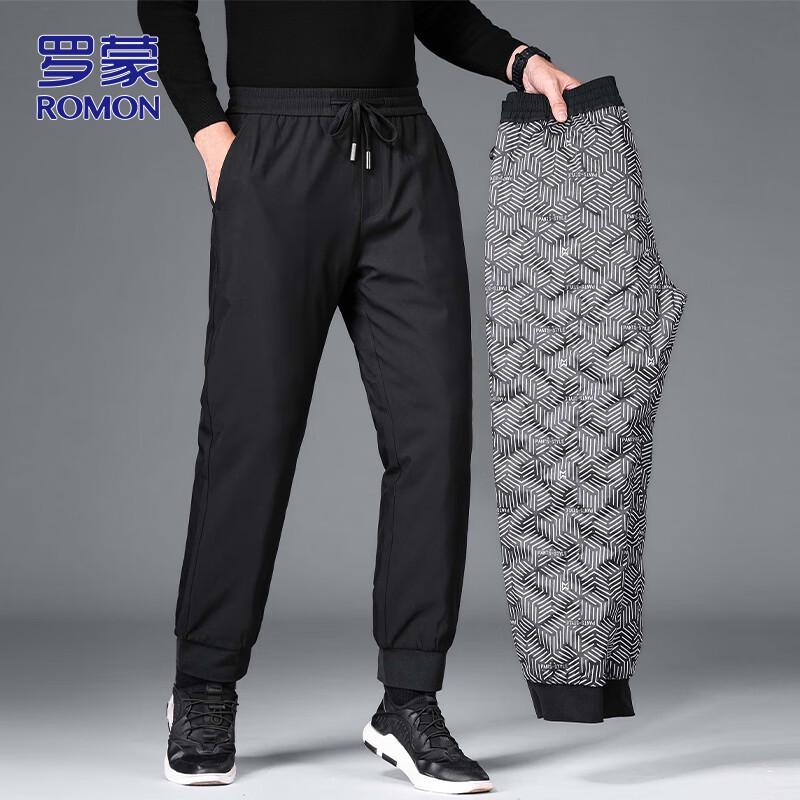 

ROMON Мужские зимние теплые зауженные пуховые брюки XL
