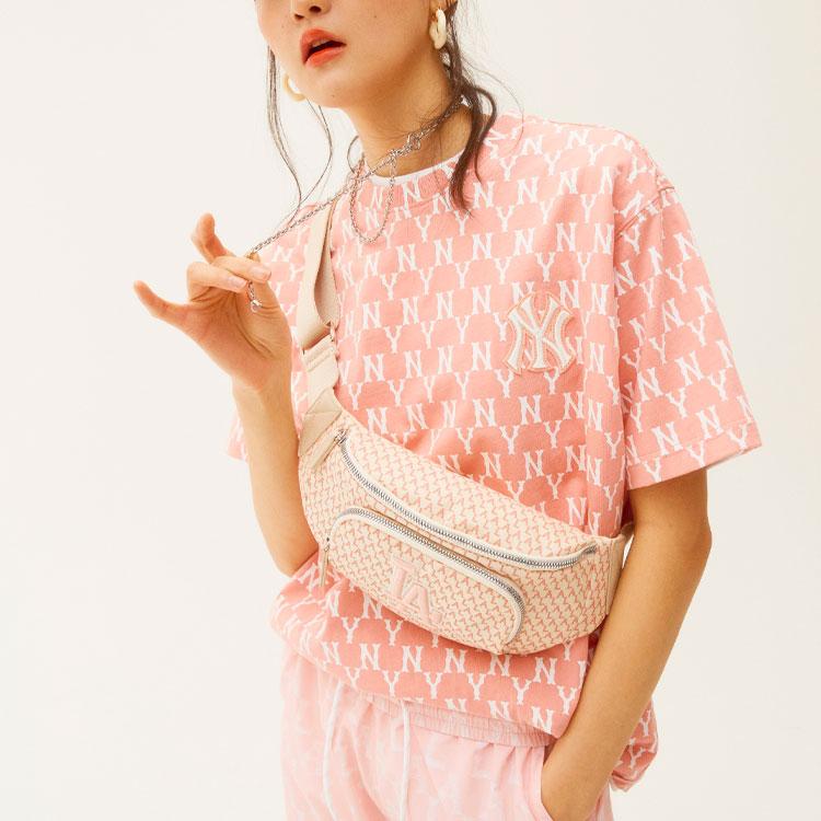 New MLB Set In Sleeve T Shirt Unisex Light Pink 31TSM1131-50P