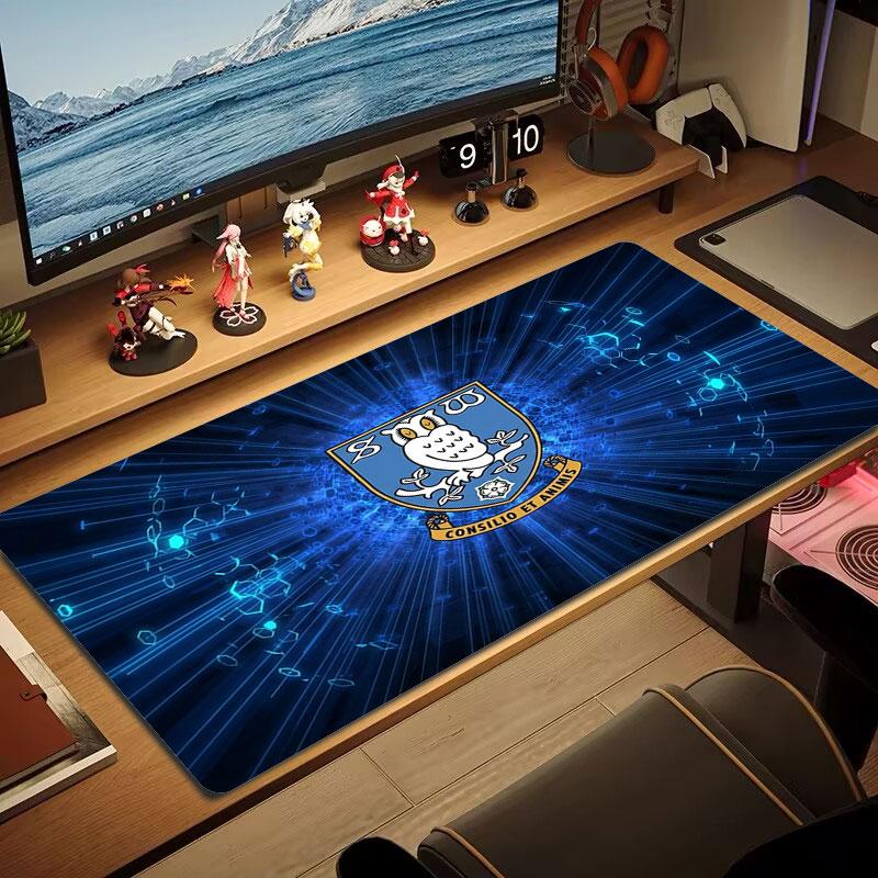 Sheffield Wednesday Logo Large Size Mouse Pad Large Gaming Table Cushion Non-slip Laptop Tablet Big Mousepad XXL Mat Mini PC Playmat With Lock edge