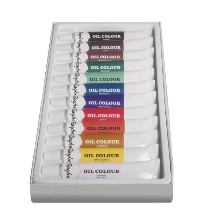 Kit de peinture à l'huile - Rayher Hobby - 12 couleurs - Multicolore - Mixte - 12 pièces