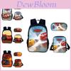 Cars Movies Kids Backpack Set With Nylon Material And Adjustable Straps For Children