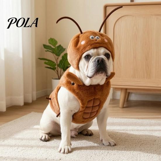1 Set Funny Cockroach Pet Costume, Adjustable Headgear And Sleeveless Tank Top, Plush Cozy Outfit for Small Medium Dogs Cats Party Wear Sale Goods