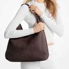Michael Kors MK Nolita Logo Metal Decoration Leather Tote Shoulder Bag Large Women Handbags Chocolate 30F4GY5H3T-251