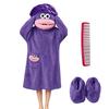 Kids Funny Big Mouth Pajama Loungewear Set with Shoes and Comb for Boys and Girls