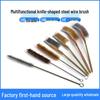 Long-Handled Brass Wire Brush for Rust and Stain Removal On Jewelry